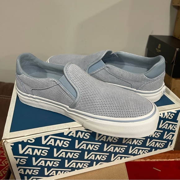 New NIB VANS ASHER DELUXE SUEDE SNEAKERS SHOES SLIP ONS 8M ladies - Picture 4 of 6